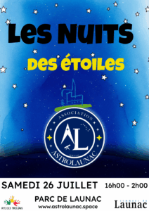 Affiche nuit des étoiles Astrolaunac 2025